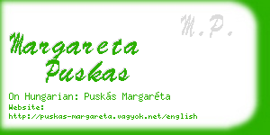 margareta puskas business card